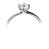 The Amaryllis Platinum 0.41ct Round Brilliant Cut Diamond Solitaire Engagement Ring
