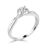 The Daisy Platinum 0.40ct Round Brilliant Cut Diamond Solitaire Engagement Ring