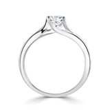 The Daisy Platinum 0.40ct Round Brilliant Cut Diamond Solitaire Engagement Ring