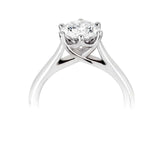 The Freesia Platinum Round Brilliant Cut Diamond Solitaire Engagement Ring