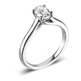 The Begonia Platinum 0.40ct Oval Cut Diamond Solitaire Engagement Ring