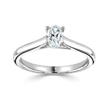 The Begonia Platinum 0.40ct Oval Cut Diamond Solitaire Engagement Ring