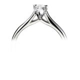 The Petunia Platinum 0.60ct Pear Cut Diamond Solitaire Engagement Ring