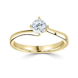 The Rose 18ct Yellow Gold 0.40ct Round Brilliant Cut Diamond Solitaire Engagement Ring
