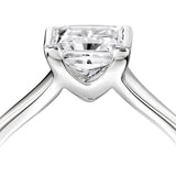 The Delphine Platinum 0.71ct Princess Cut Diamond Solitaire Engagement Ring