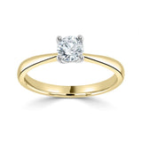 The Daphne 18ct Yellow Gold And Platinum Round Brilliant Cut Diamond Solitaire Engagement Ring