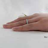 The Round Channel Platinum Round Brilliant Cut Diamond Half Eternity Ring