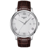tissot t-classic tradition 42mm silver dial stainless steel gents watch