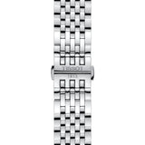 tissot tradition powermatic 80 open heart 40mm silver dial stainless steel gents watch clasp view