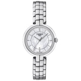 tissot t-lady flamingo 30mm mop dial stainless steel watch