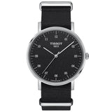 tissot t-classic everytime medium nato 38mm black dial ladies watch