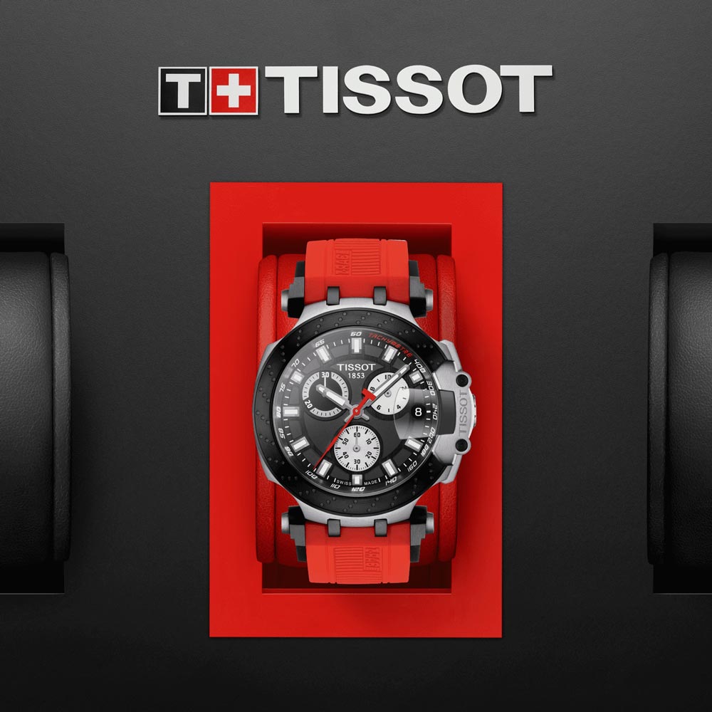 Tissot T-Race Chronograph 43mm Black Dial Black PVD Steel Quartz Gents Watch T1154172705100