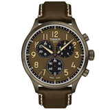 tissot t-sport chrono xl 45mm khaki dial khaki pvd steel gents watch