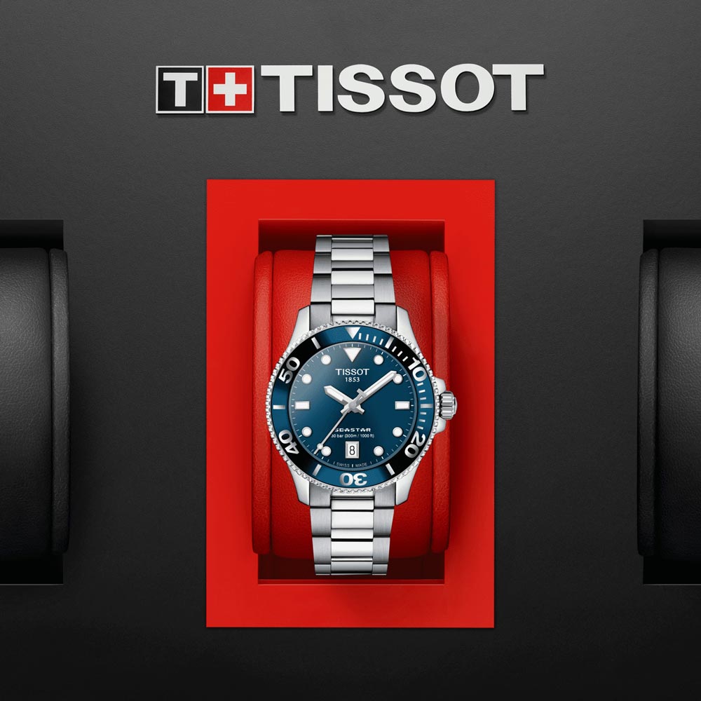 Tissot Seastar 1000 Blue Dial 36mm Quartz Watch T1202101104100