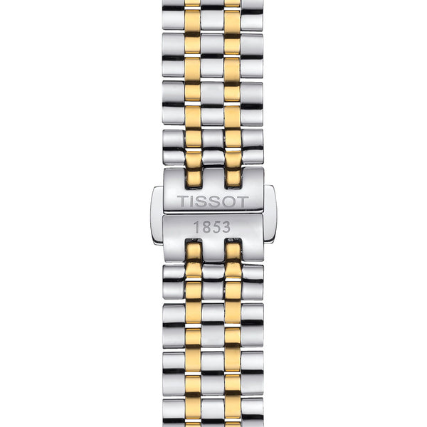 Tissot Carson Premium Lady 30mm Silver Dial Yellow Gold PVD Steel Quartz Watch T1222102203300