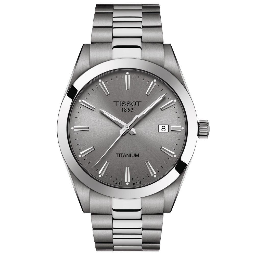 Tissot Gentleman 40mm Grey Dial Titanium Gents Quartz Watch T127410440