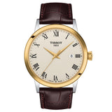 Tissot Classic Dream 42mm Ivory Dial Yellow Gold PVD Steel Gents Quartz Watch T1294102626300