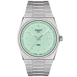 tissot t-classic prx 40mm green dial stainless steel gents watch