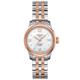 Tissot Le Locle Automatic Lady 25.30mm Silver Dial Diamond Rose Gold PVD Steel Watch T41218316