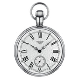 Tissot Lepine Mechanical Palladium Plated Brass 51mm Silver Embossed Dial Manual Wound Pocket Watch T8614059903300