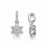 18ct White Gold 0.22ct Diamond Cluster Pendant Only