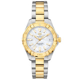 TAG Heuer Aquaracer 32mm MOP Dial 18ct Gold Plated & Steel Two Tone Quartz Ladies Watch WBD1320.BB0320