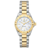 TAG Heuer Aquaracer 27mm MOP Dial 18ct Gold Plated & Steel Two Tone Quartz Ladies Watch WBD1420.BB0321