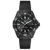 tag heuer aquaracer professional 200 solargraph 40mm black dial carbon dlc steel quartz gents watch