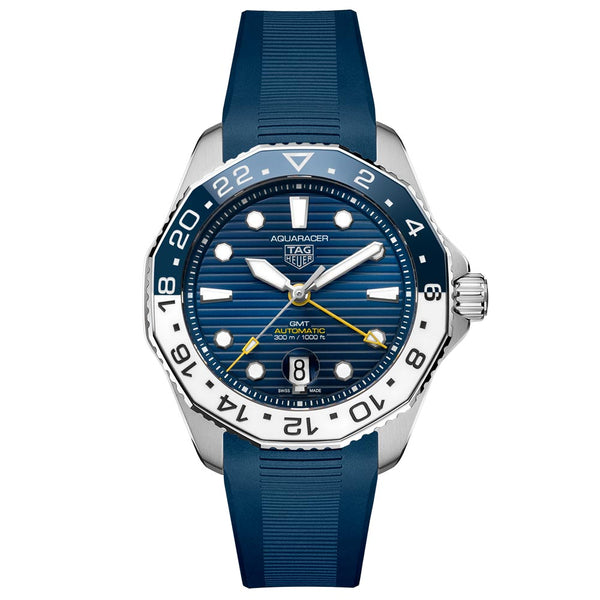 TAG Heuer Aquaracer Professional 300 GMT 43mm Blue Dial Automatic Gents Watch WBP2010.FT6198