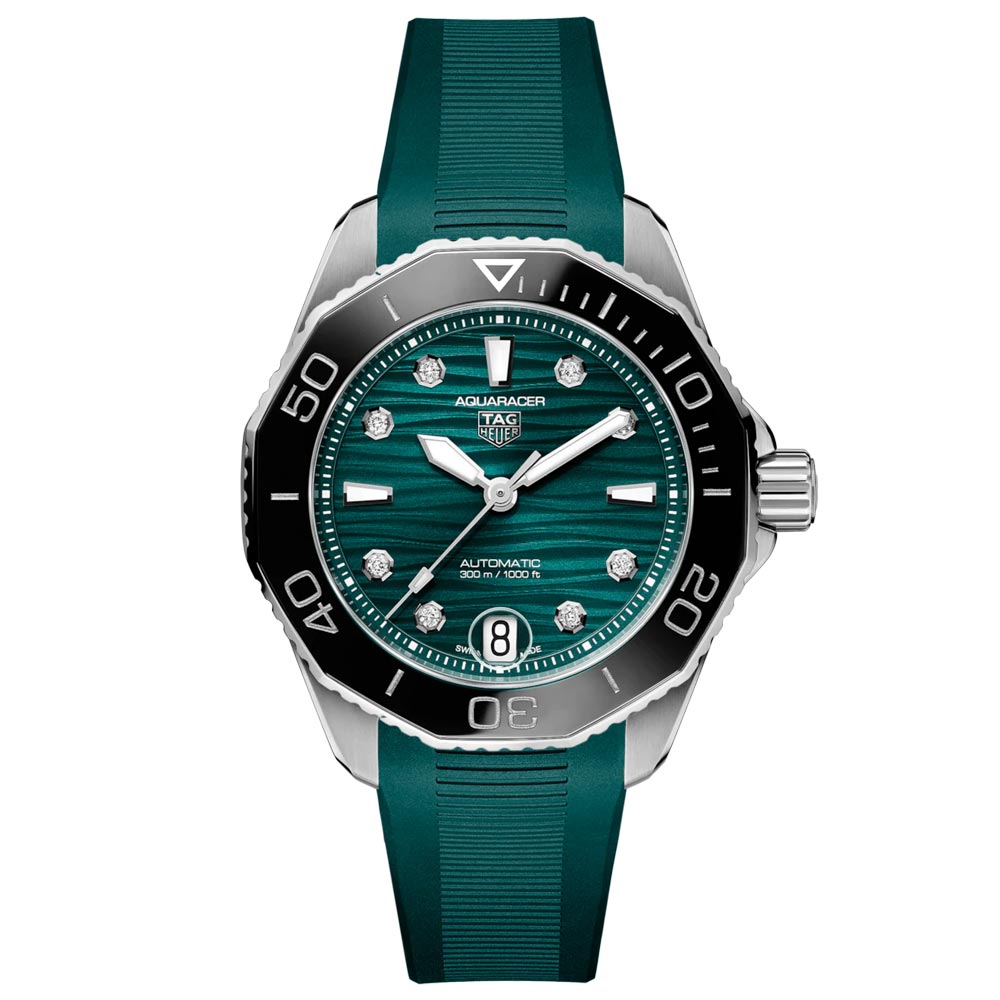 TAG Heuer Aquaracer Professional 300 36mm Blue Dial Diamond Automatic Ladies Watch WBP231G.FT6226