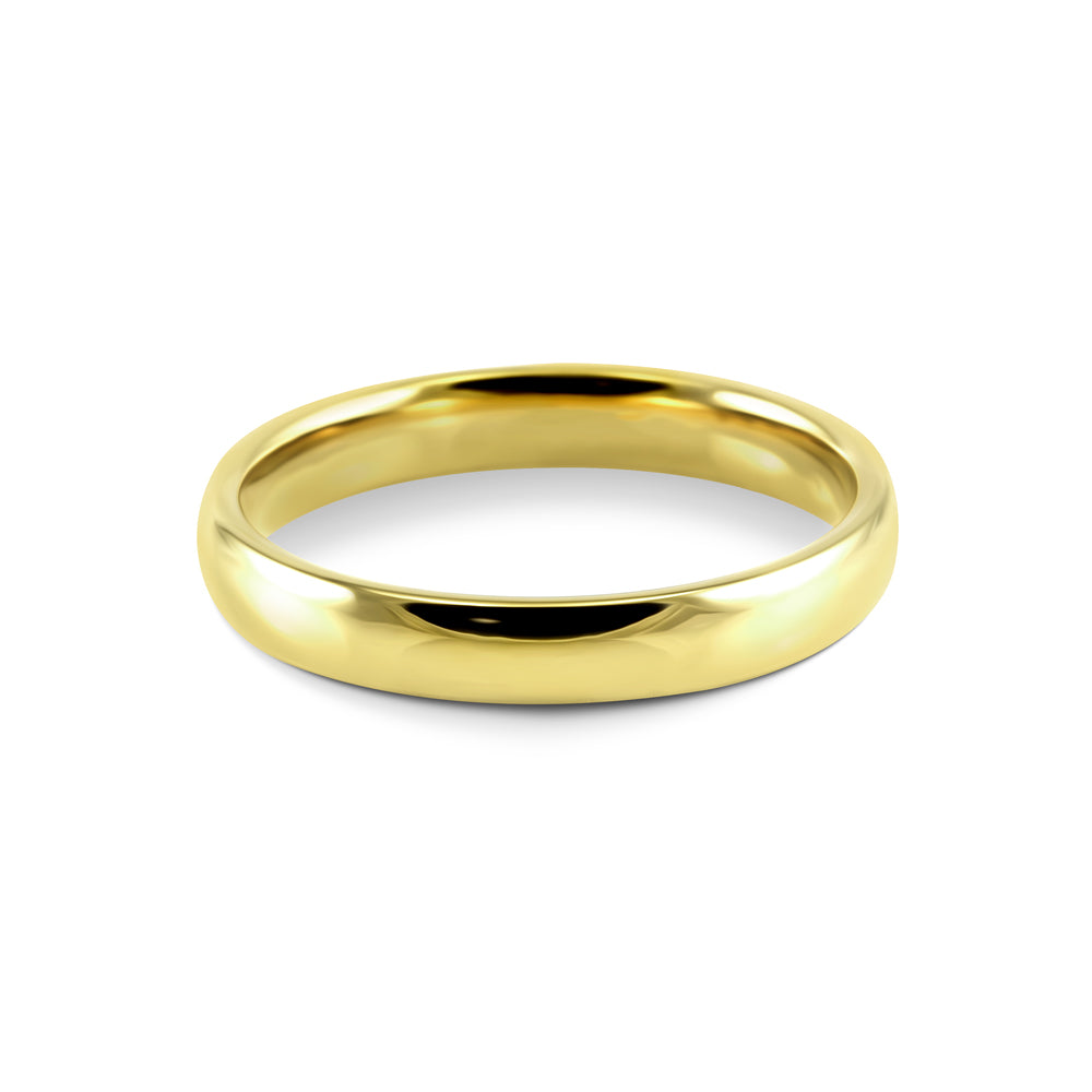 18ct Yellow Gold 3mm Light Court Ladies Wedding Ring