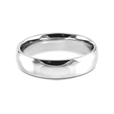 Platinum 5mm Light Court Wedding Ring Horizontal Closeup