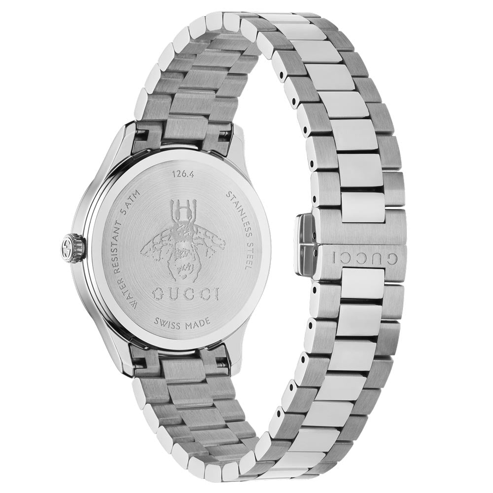 Gucci G-Timeless 32mm Gold Dial with Bees Stainless Steel Ladies Watch YA1265035