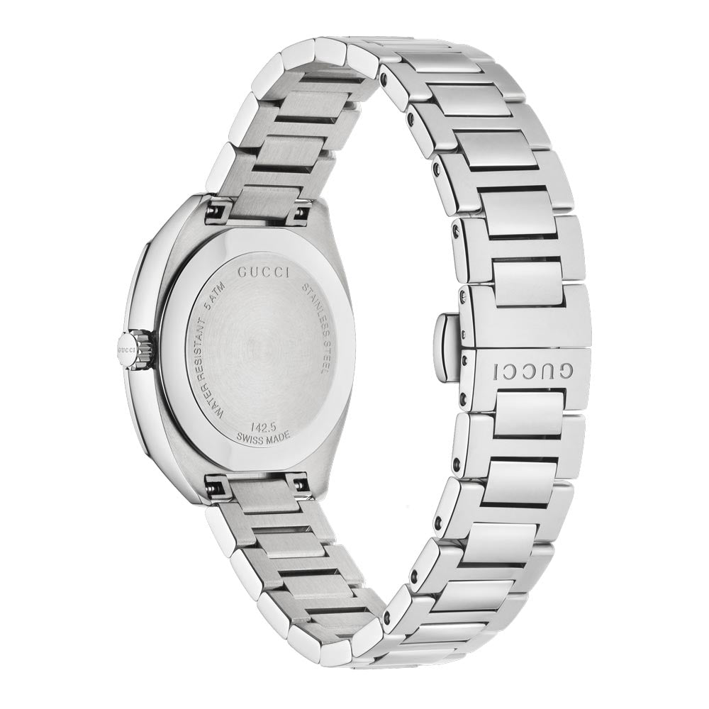 Gucci Ladies GG2570 Silver Dial Stainless Steel Diamond Watch YA142504