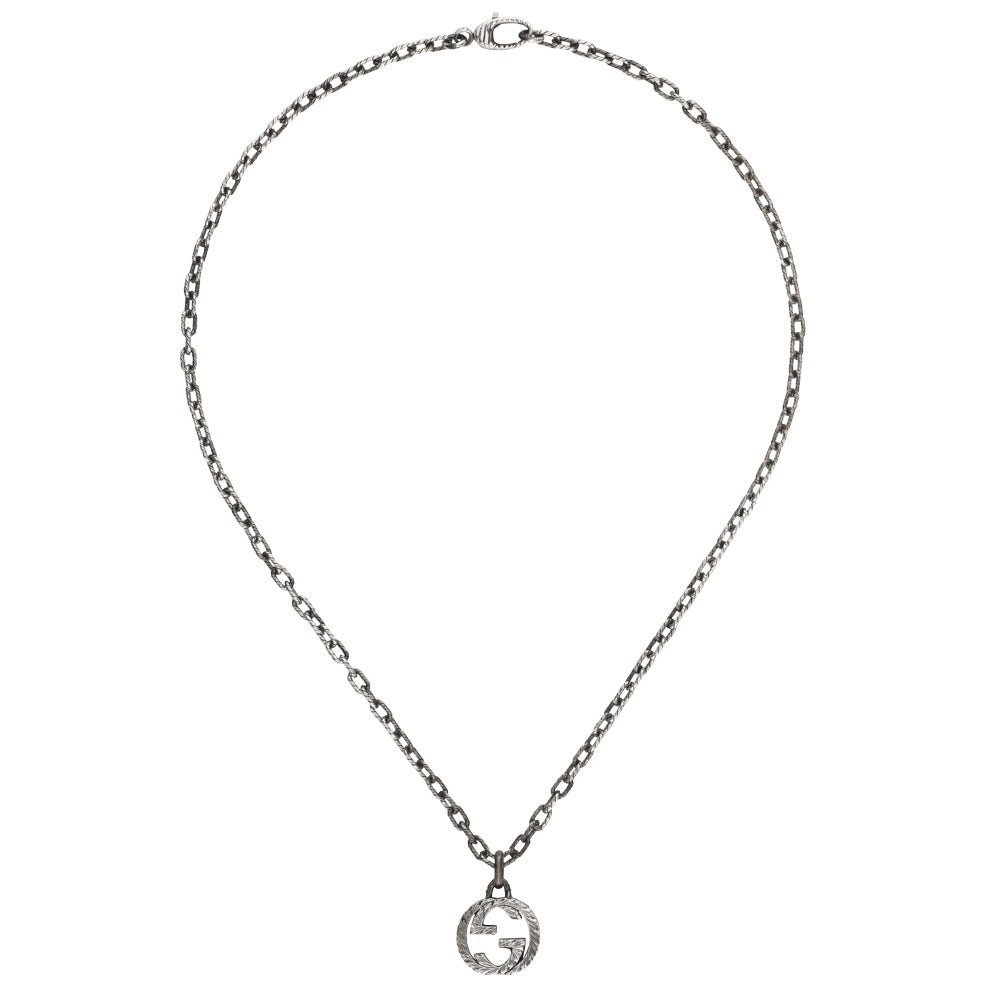 Gucci Interlocking Silver Necklace YBB45530700100U