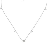 Gucci GG Running 18ct White Gold Diamond Necklace YBB47923100100U