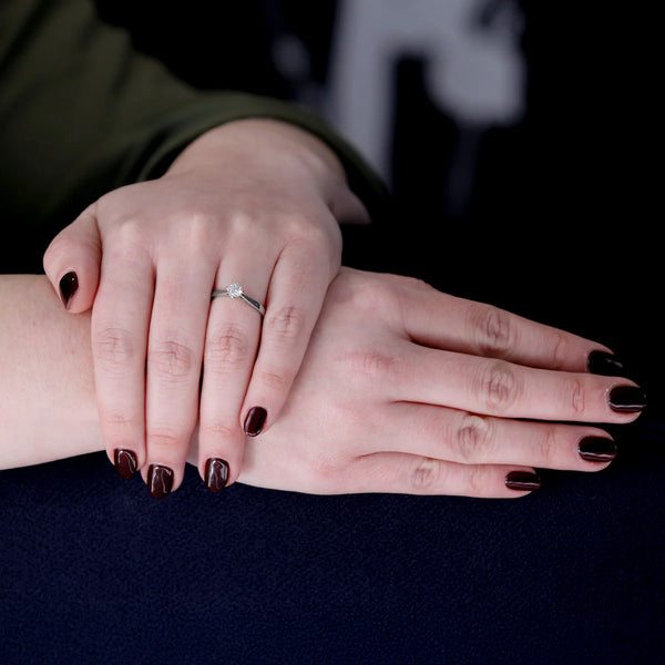 The Aspen Platinum 0.44ct Round Brilliant Cut Diamond Solitaire Engagement Ring