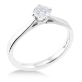 The Aspen Platinum 0.44ct Round Brilliant Cut Diamond Solitaire Engagement Ring