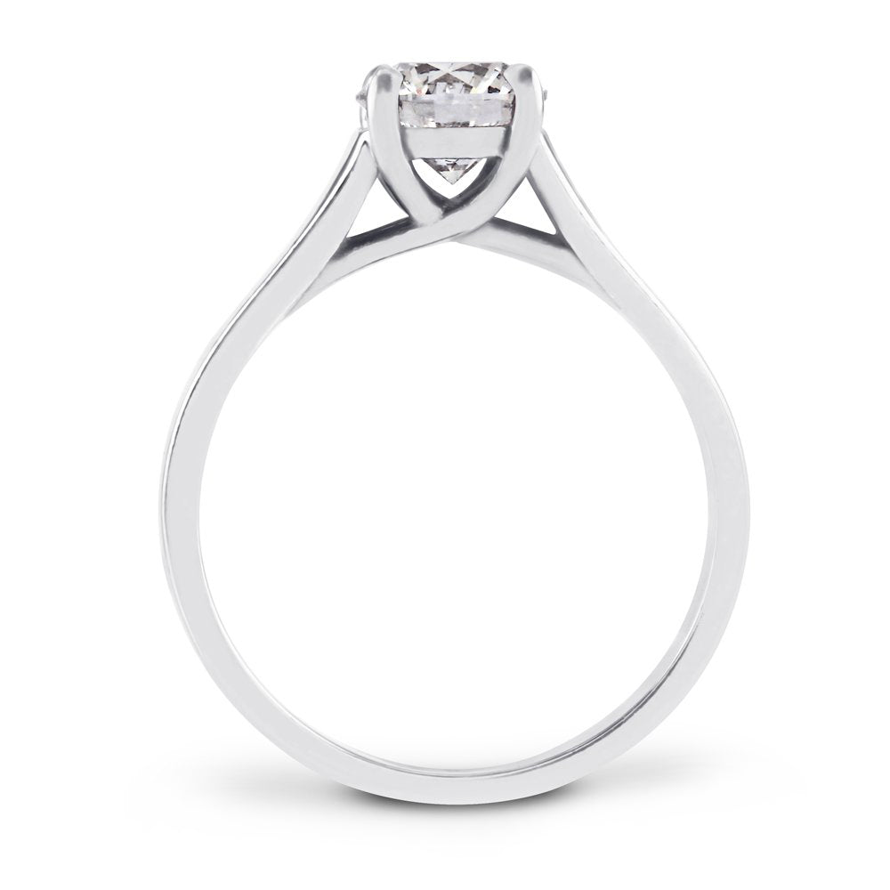 The Poinsettia Platinum 1.00ct Round Brilliant Cut Diamond Solitaire Engagement Ring