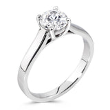The Poinsettia Platinum 1.00ct Round Brilliant Cut Diamond Solitaire Engagement Ring