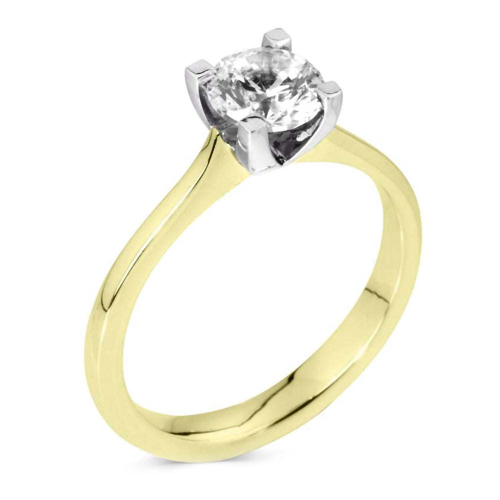 The Angelica 18ct Yellow Gold 0.40ct Round Brilliant Cut Diamond Solitaire Engagement Ring