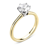 The Daffodil 18ct Yellow Gold 0.50ct Round Brilliant Cut Diamond Solitaire Engagement Ring