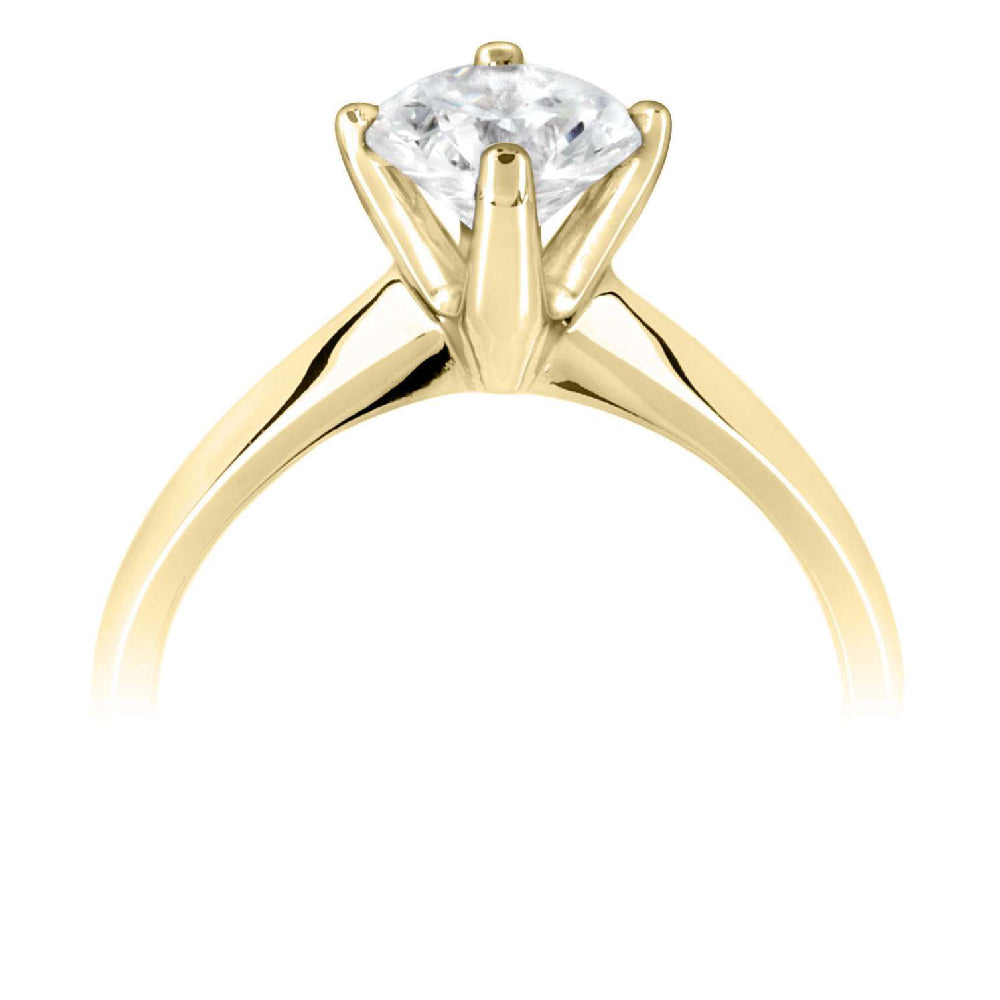 The Bellflower 18ct Yellow Gold 0.40ct Round Brilliant Cut Diamond Solitaire Engagement Ring