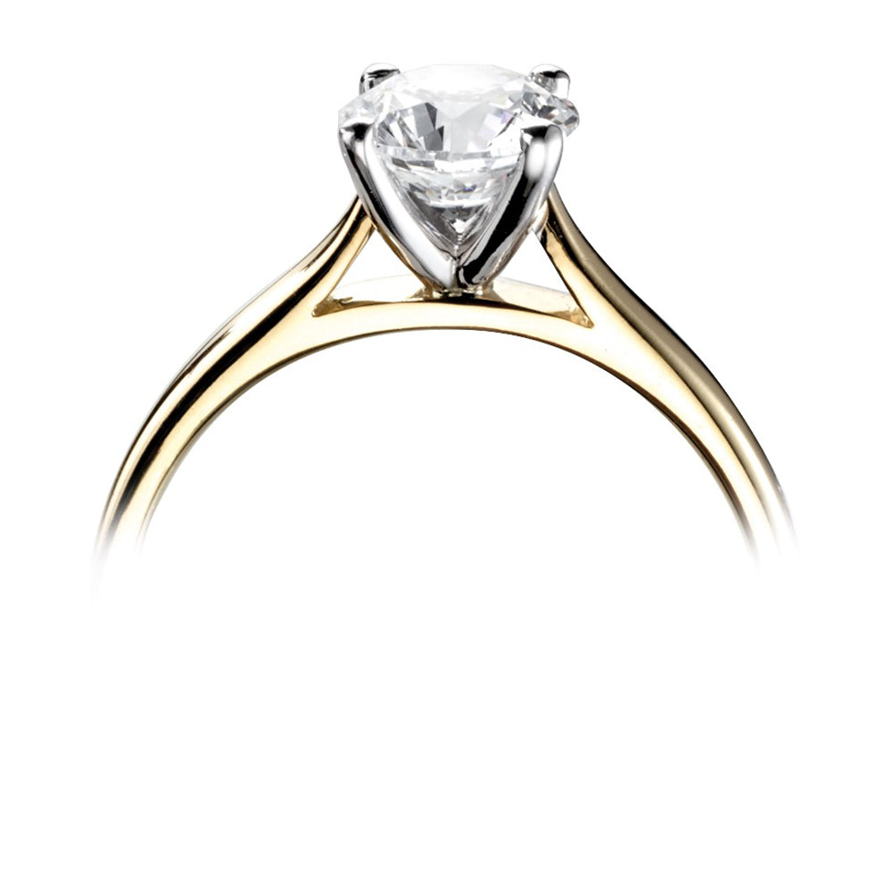 The Magnolia 18ct Yellow Gold 0.41ct Round Brilliant Cut Diamond Solitaire Engagement Ring