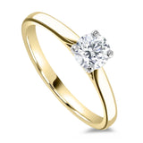 The Magnolia 18ct Yellow Gold 0.41ct Round Brilliant Cut Diamond Solitaire Engagement Ring