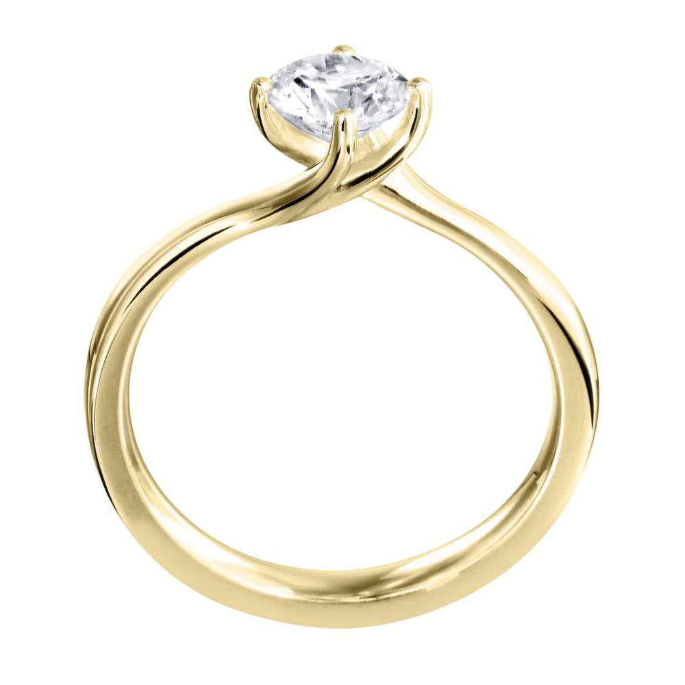 The Rose 18ct Yellow Gold 0.40ct Round Brilliant Cut Diamond Solitaire Engagement Ring