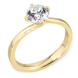 The Rose 18ct Yellow Gold 0.40ct Round Brilliant Cut Diamond Solitaire Engagement Ring