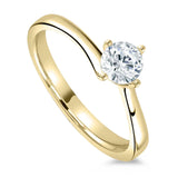 The Rose 18ct Yellow Gold 0.40ct Round Brilliant Cut Diamond Solitaire Engagement Ring