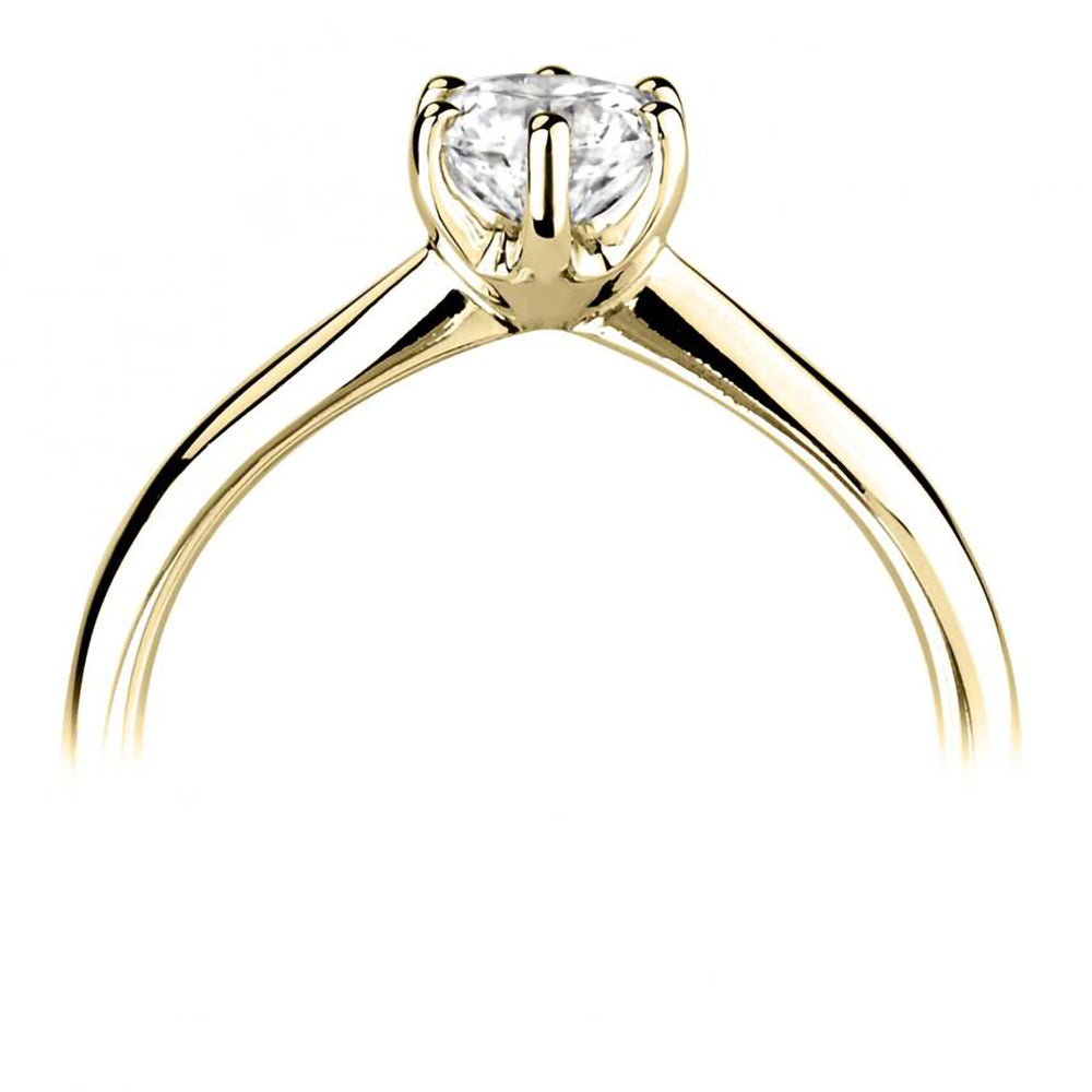 The Sunflower 18ct Yellow Gold 0.50ct Round Brilliant Cut Diamond Solitaire Engagement Ring