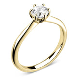 The Sunflower 18ct Yellow Gold 0.50ct Round Brilliant Cut Diamond Solitaire Engagement Ring